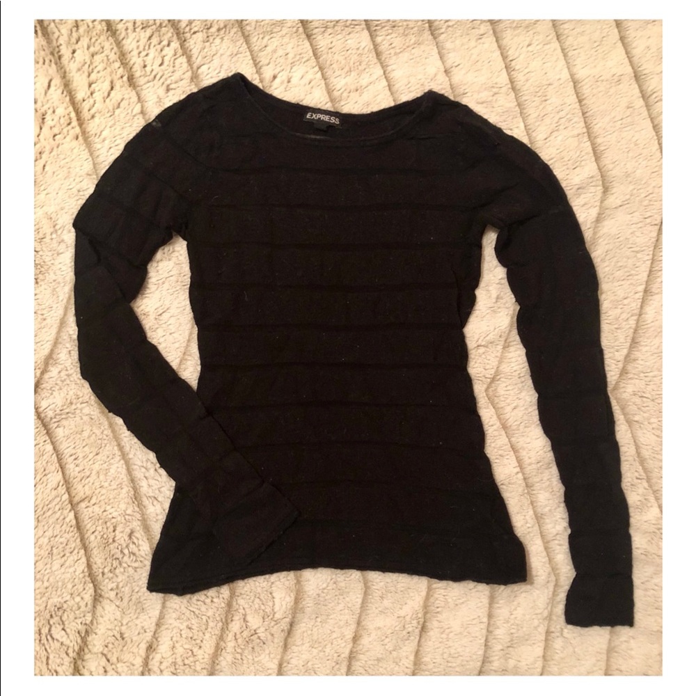 Express Black Long Sleeve Sweater Shirt